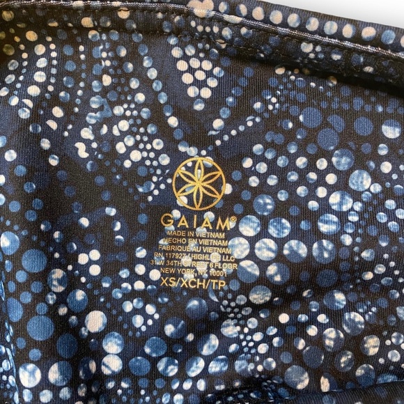 🎈 GAIAM Yoga Blue Dot Leggings Super Soft - Picture 8 of 9